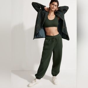 Madewell MWL Betterterry Oversized Sweatpants XL Deep Forest Green